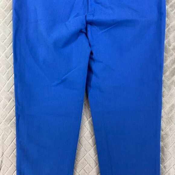 Ecru Womans 4 Office Dress Pants Bright Blue Skinny Ankle Mid Rise Stretch - Picture 13 of 15